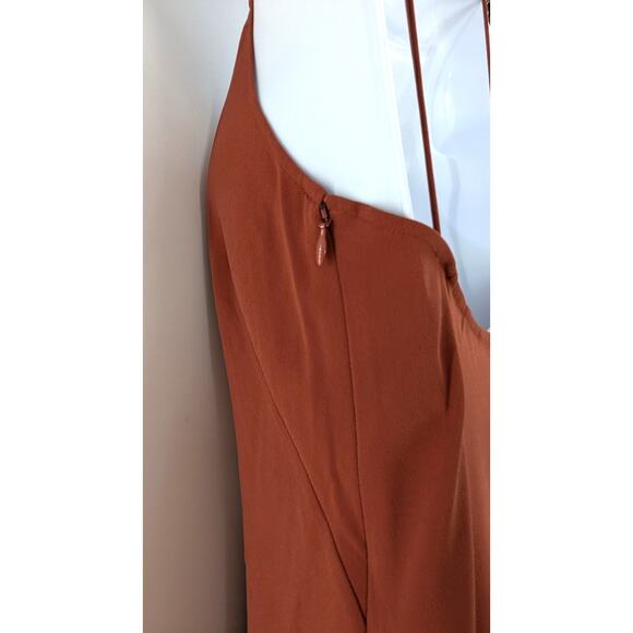 Thakoon Rust Sleeveless Midi Slip Dress Size 2 - Picture 12 of 16